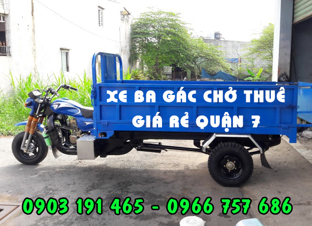 Xe ba gác chở thuê giá rẻ quận 7