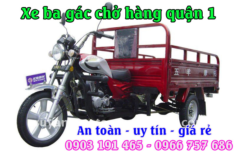 Xe ba gác chở hàng quận 1