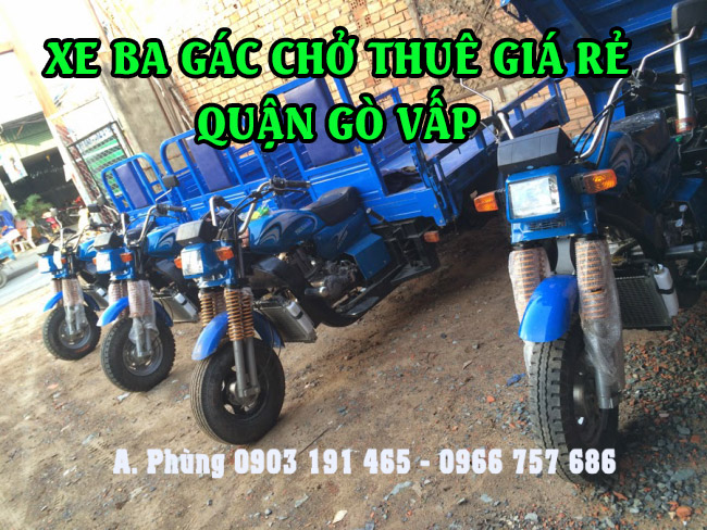 Xe ba gác chở thuê giá rẻ quận Gò Vấp